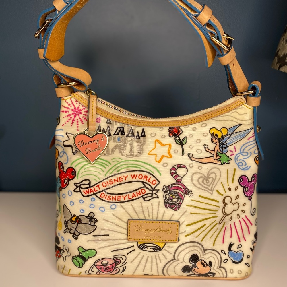 Authentic Rare Dooney & Bourke X Disney White Sketch Bag - Picture 3 of 11